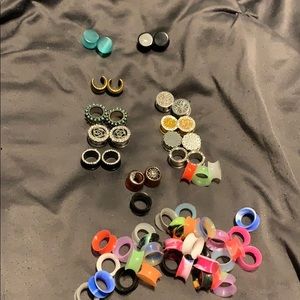 tunnels, plugs, silicone ear skins. 9/16”-14.3mm